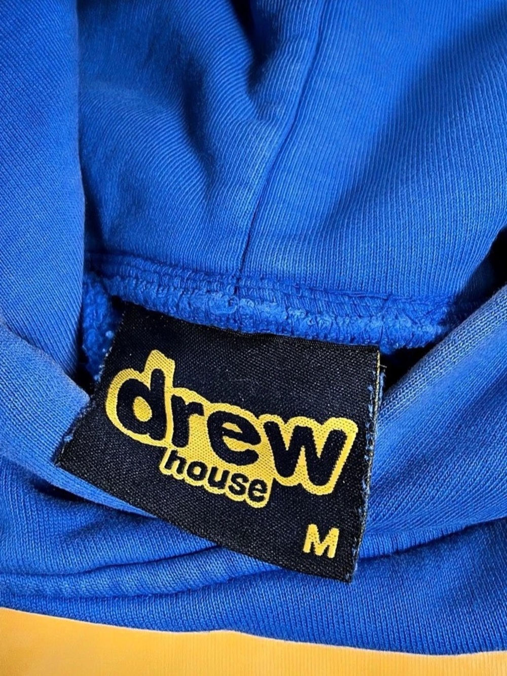 Drew House mascot oversized hoodie royal blue in Blue & Yellow, Medium - Picture 4 of 5